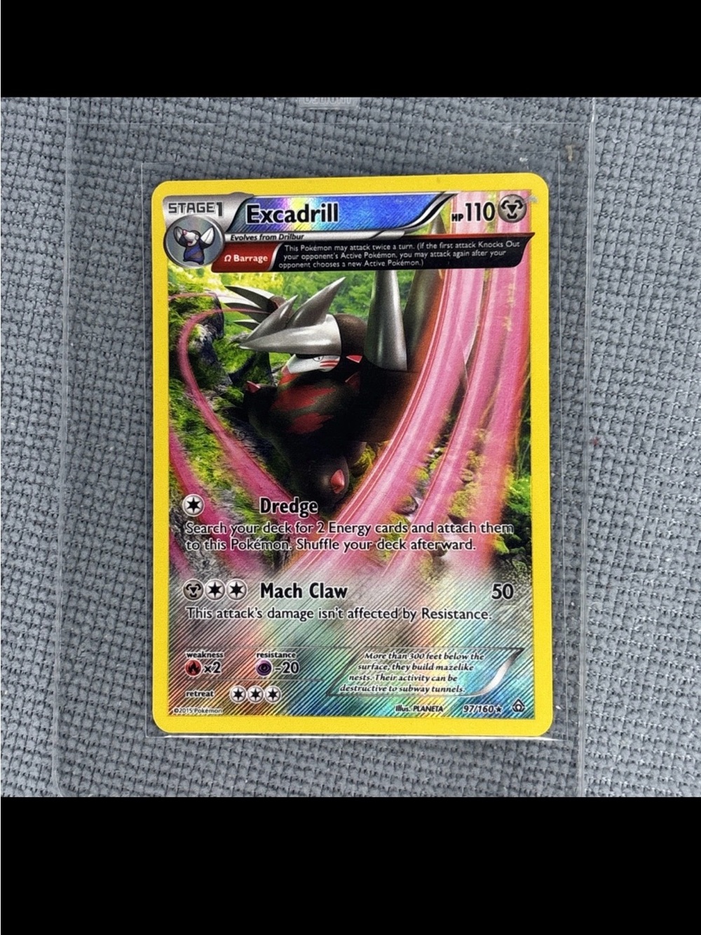 Excadrill 97/160 Full Art Holo Rare Pokémon 2015 XY Primal Clash - NM - Picture 3 of 5